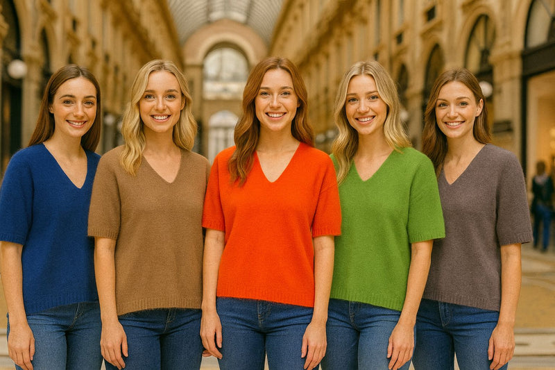 V Neck Angora Knit jumper - jqwholesale.com