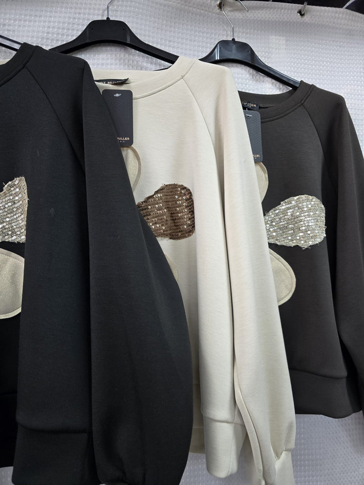 Floral Sequin Sweatshirt