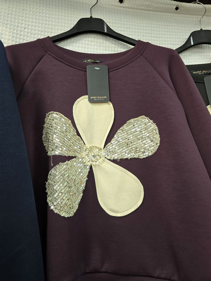Floral Sequin Sweatshirt