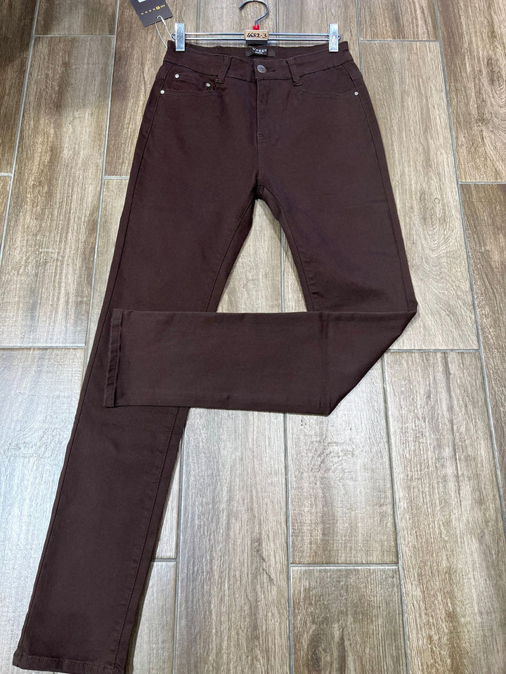 Dark Chocolate Regular Straight Leg Voggo Jeans (5P.PACK)