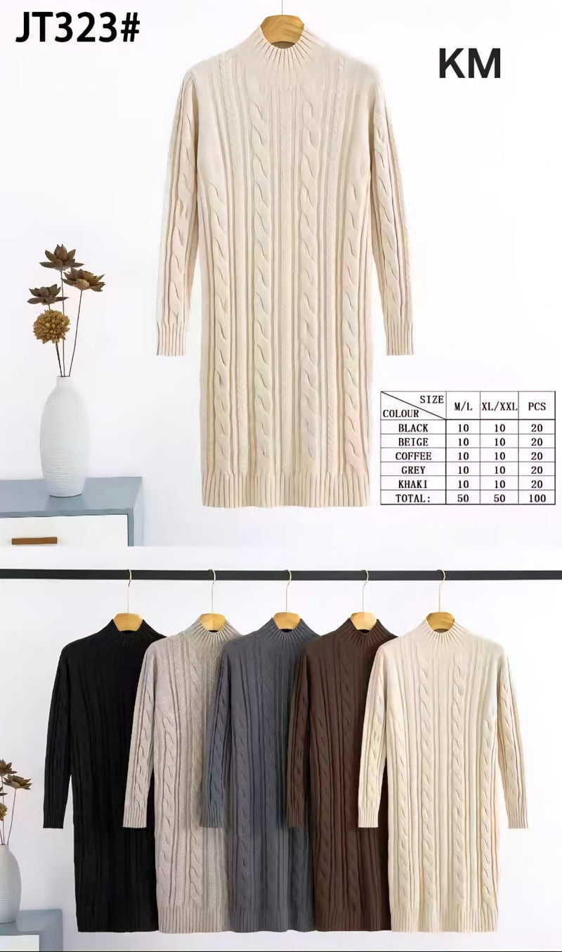 Cable Soft touch Knitted Dress (2p.pack)