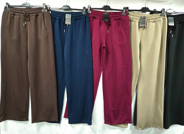 Scuba Side Seam Wide Leg Trousers - jqwholesale.com