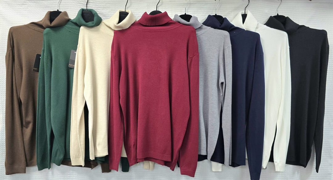 PLUS SIZE Polo neck knit (3p.pack)