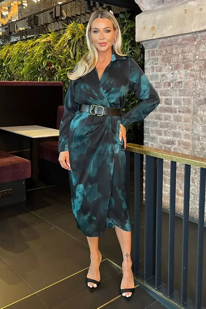1753103363_Teal-And-Black-Smudge-Print-Belted-Wrap-Midi-Shirt-Dress-3_800x