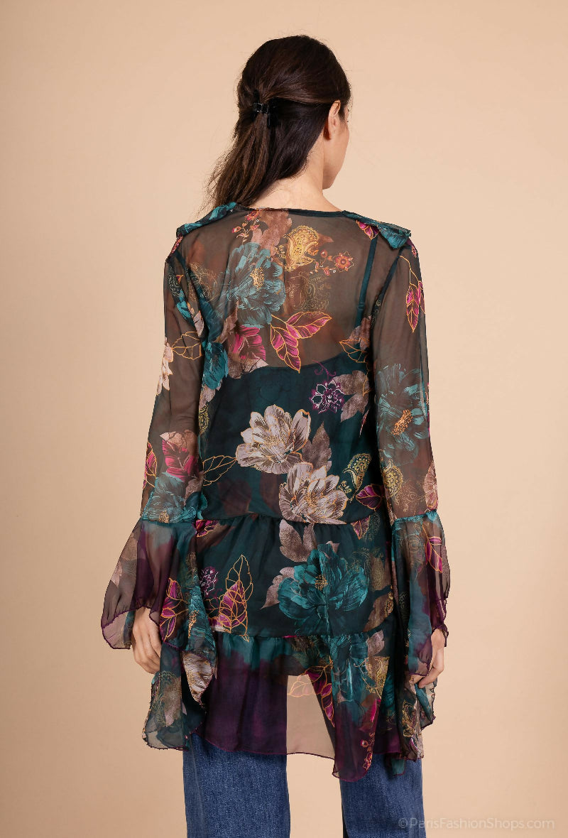 Light Chiffon Tiered Mini Dress