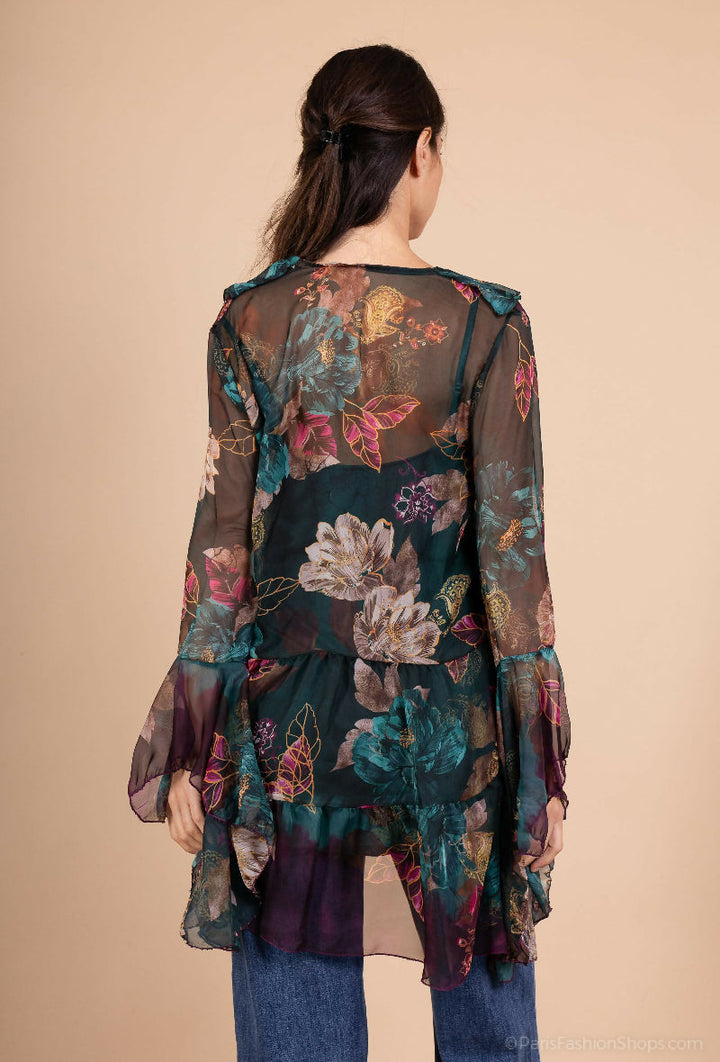 Light Chiffon Tiered Mini Dress