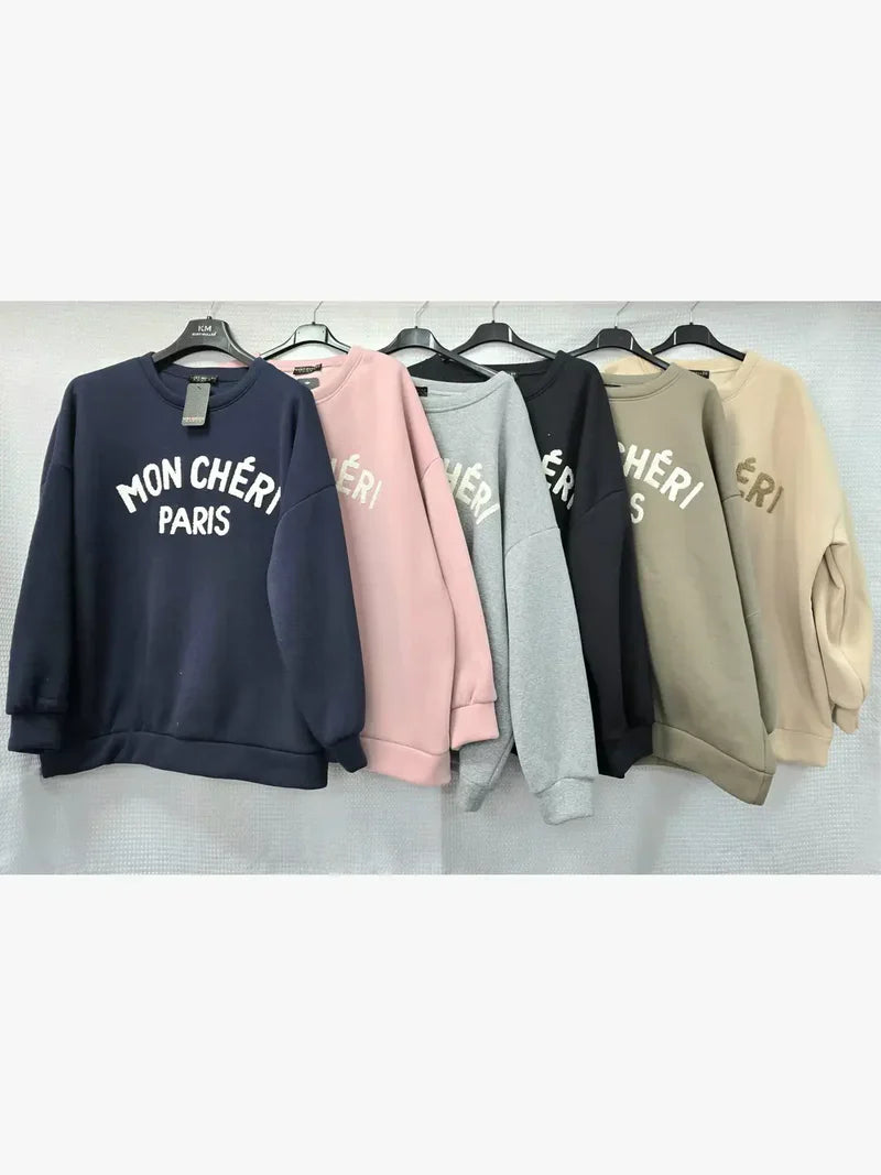 Mon Cheri Paris Cotton Sweat Top - jqwholesale.com