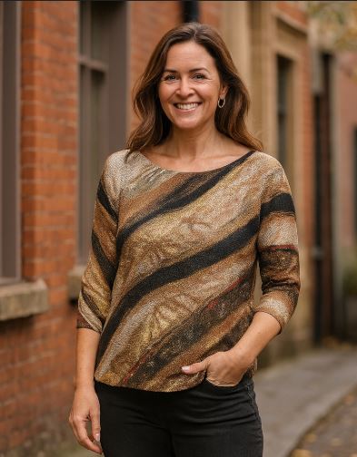 Marble Cut Gold Metallic Fine Mesh Knit - jqwholesale.com