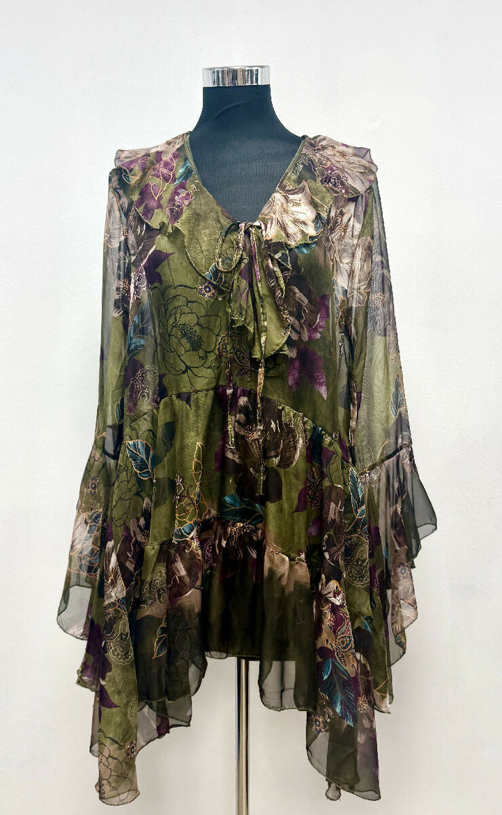 Light Chiffon Tiered Mini Dress