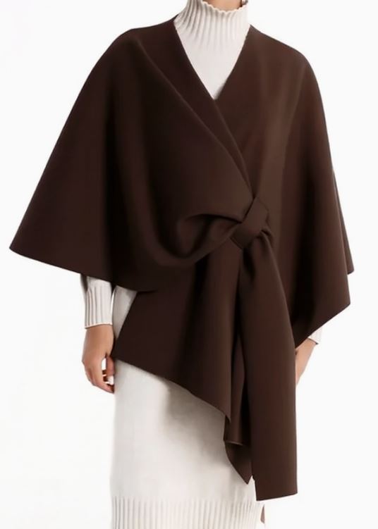 Knot Wrap Cape Poncho Style - jqwholesale.com