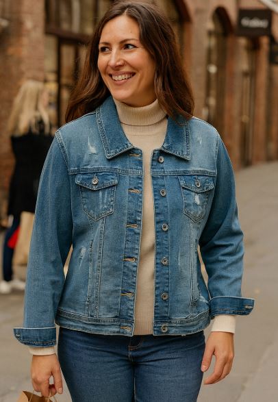 Vintage Wash Rip Stitch Stretch Denim Jacket (5P.Pack) - jqwholesale.com