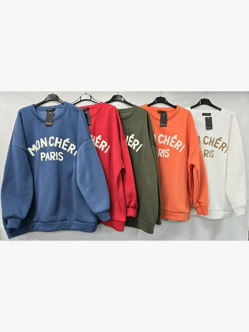 Mon Cheri Paris Cotton Sweat Top - jqwholesale.com