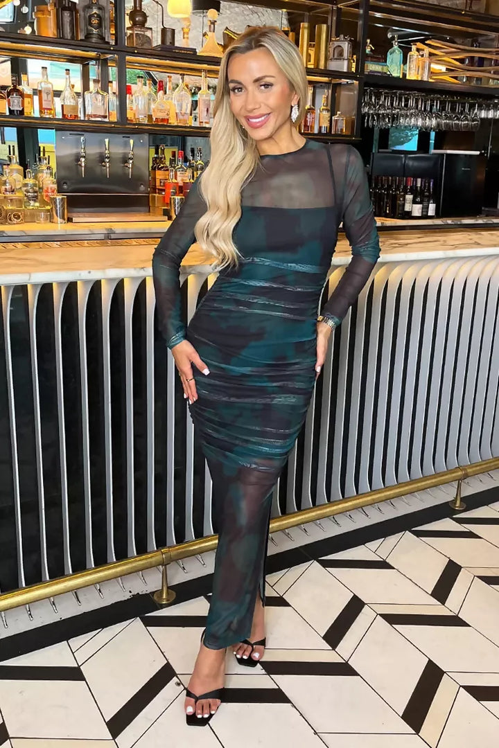 1752580055_Teal-And-Black-Smudge-Print-Mesh-Overlay-Long-Sleeve-Midi-Dress-3_800x