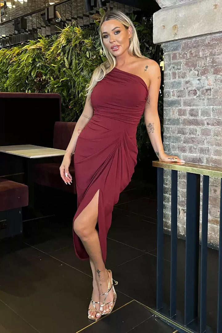 1752222345_Burgundy-One-Shoulder-Gathered-Skirt-Midi-Dress-2_800x