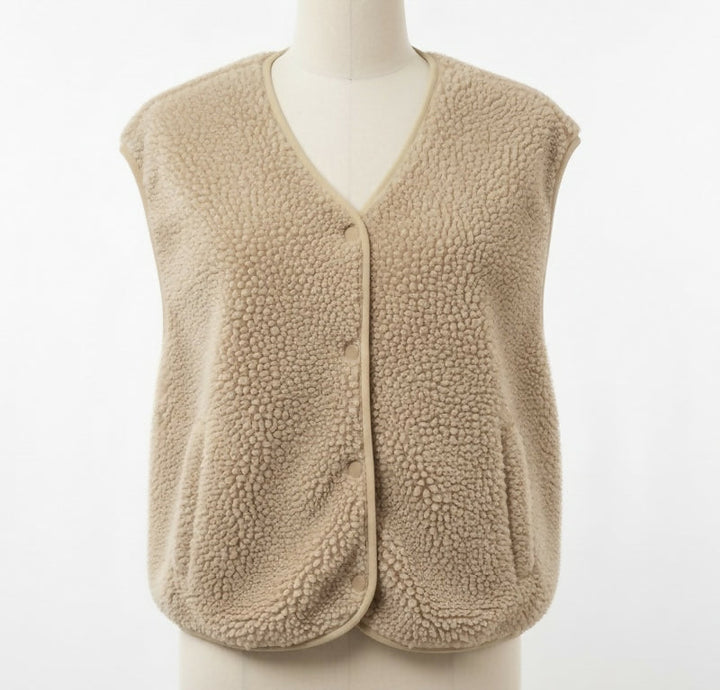(2P.PACK) Sleeveless Vest - Beige - jqwholesale.com