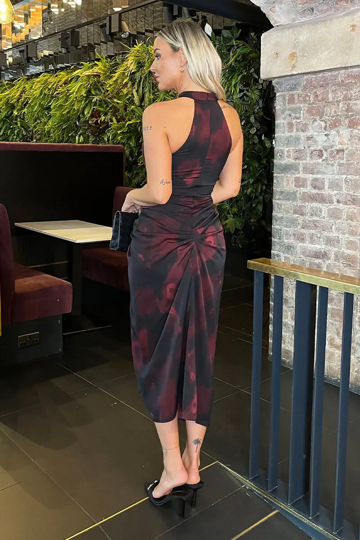 1752224677_Burgundy-And-Black-Smudge-Print-Halter-Neck-Knot-Skirt-Midi-Dress-5_800x