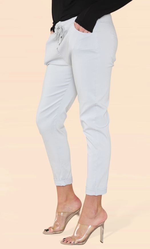Plain Bi-Stretch Magic Trousers - jqwholesale.com