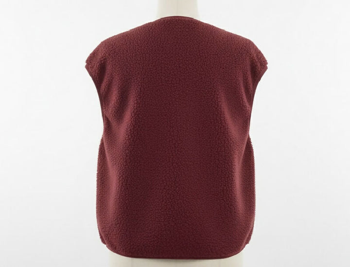 (2P.PACK) Sleeveless Vest - Burgundy - jqwholesale.com