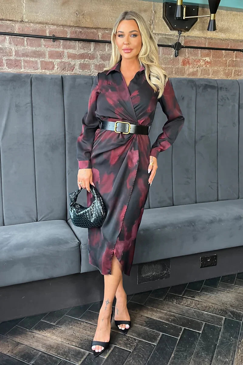 1753103192_Plum-And-Black-Smudge-Print-Belted-Wrap-Midi-Shirt-Dress-1_800x