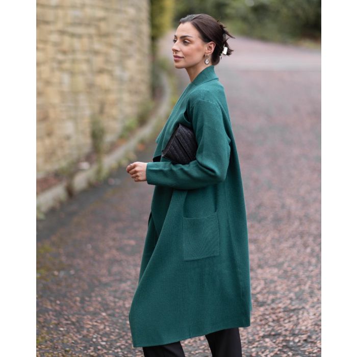 (2P. PACK) Classic Plain Waterfall Soft Knit Coatigan - jqwholesale.com