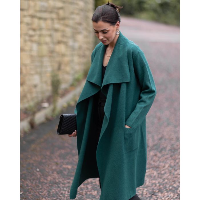 (2P. PACK) Classic Plain Waterfall Soft Knit Coatigan - jqwholesale.com