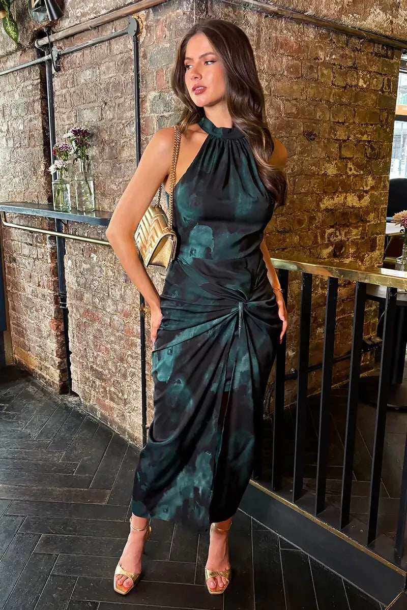 1750430328_Teal-And-Black-Smudge-Print-Halter-Neck-Knot-Skirt-Midi-Dress-2_800x