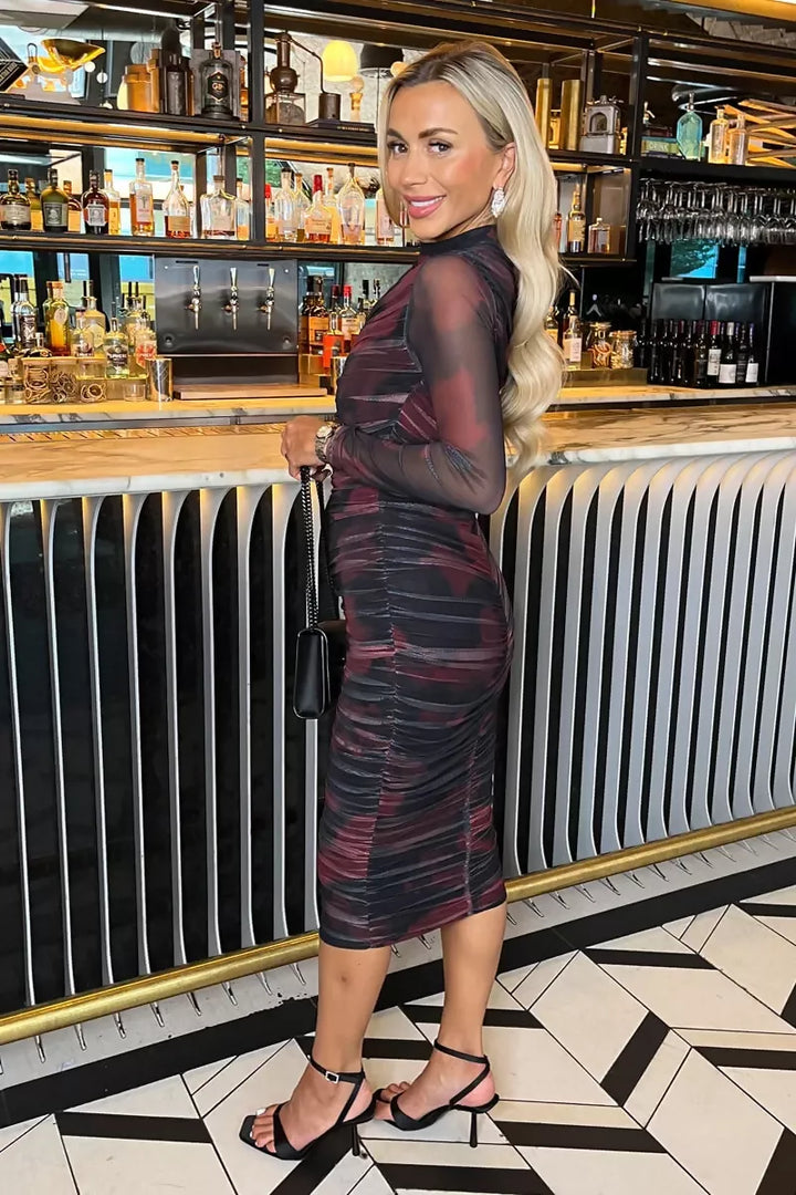 1752772493_Burgundy-And-Black-Smudge-Print-Long-Sleeve-Ruched-Bodycon-Mesh-Midi-Dress-4_800x