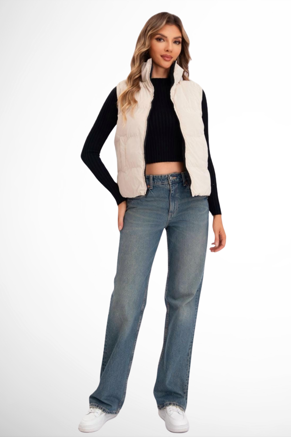 (4p.pack) Plain Reversible Leather Look Gilet - jqwholesale.com