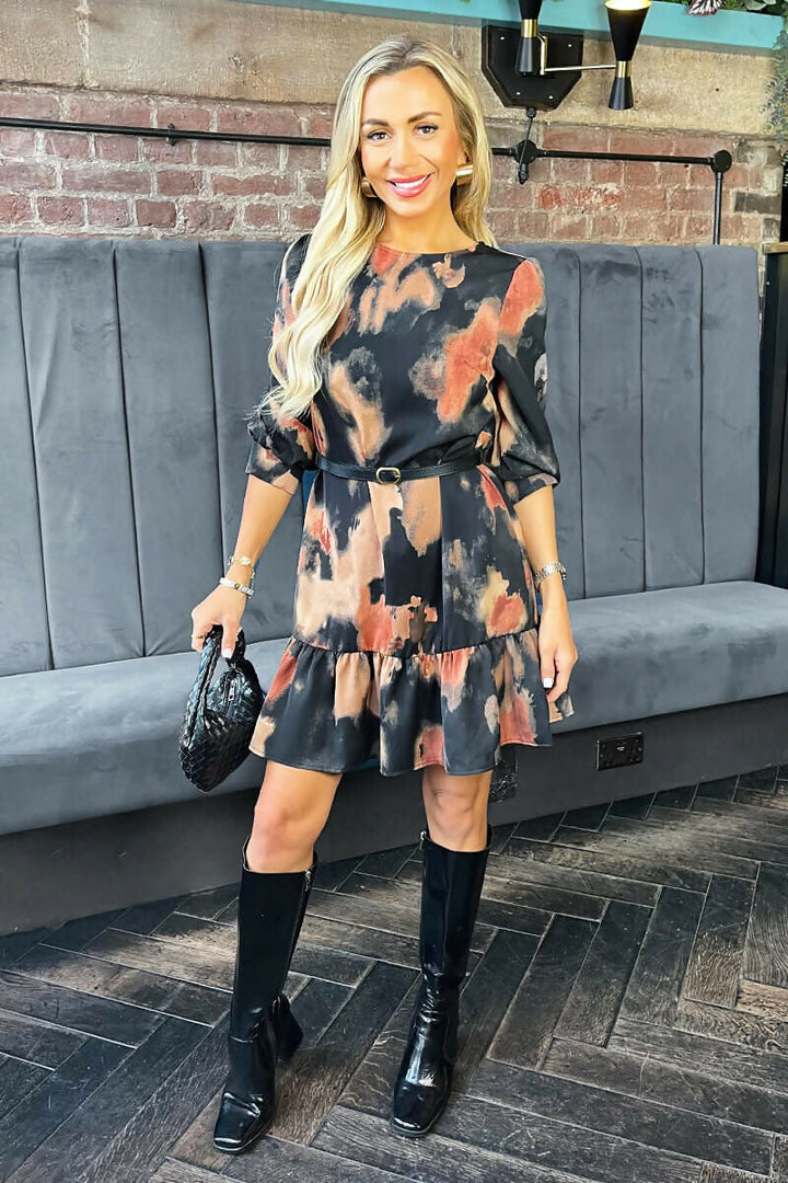 1752164409_Multi-Smudge-Print-3-4-Sleeve-Frill-Hem-Belted-Mini-Dress-2_800x