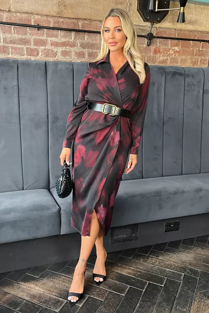 1753103216_Plum-And-Black-Smudge-Print-Belted-Wrap-Midi-Shirt-Dress-2_800x
