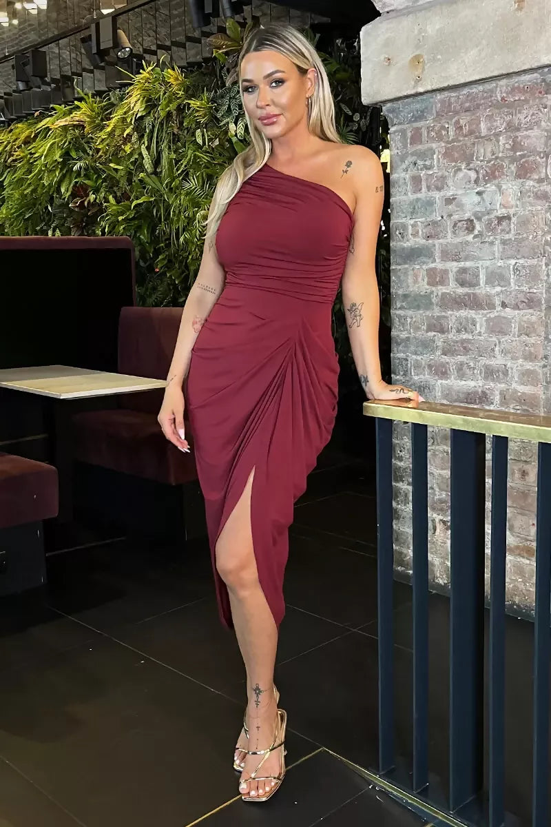 1752222280_Burgundy-One-Shoulder-Gathered-Skirt-Midi-Dress-1_800x