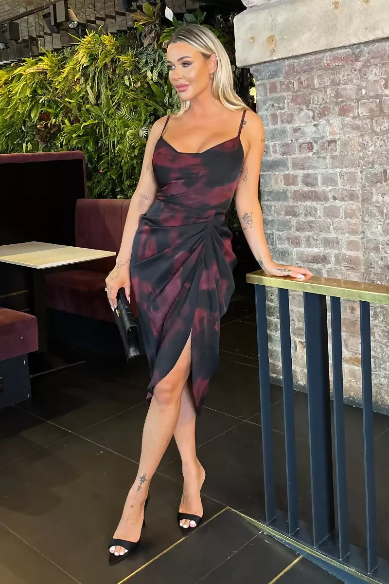 1752223674_Burgundy-And-Black-Smudge-Print-Strappy-Gathered-Skirt-Midi-Dress-1_800x