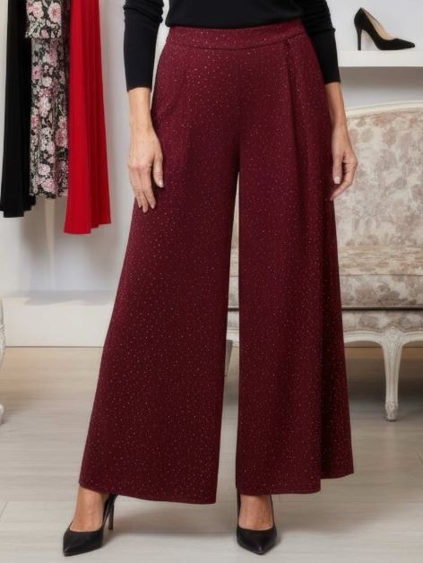Diamante Stud Wide Leg Trousers