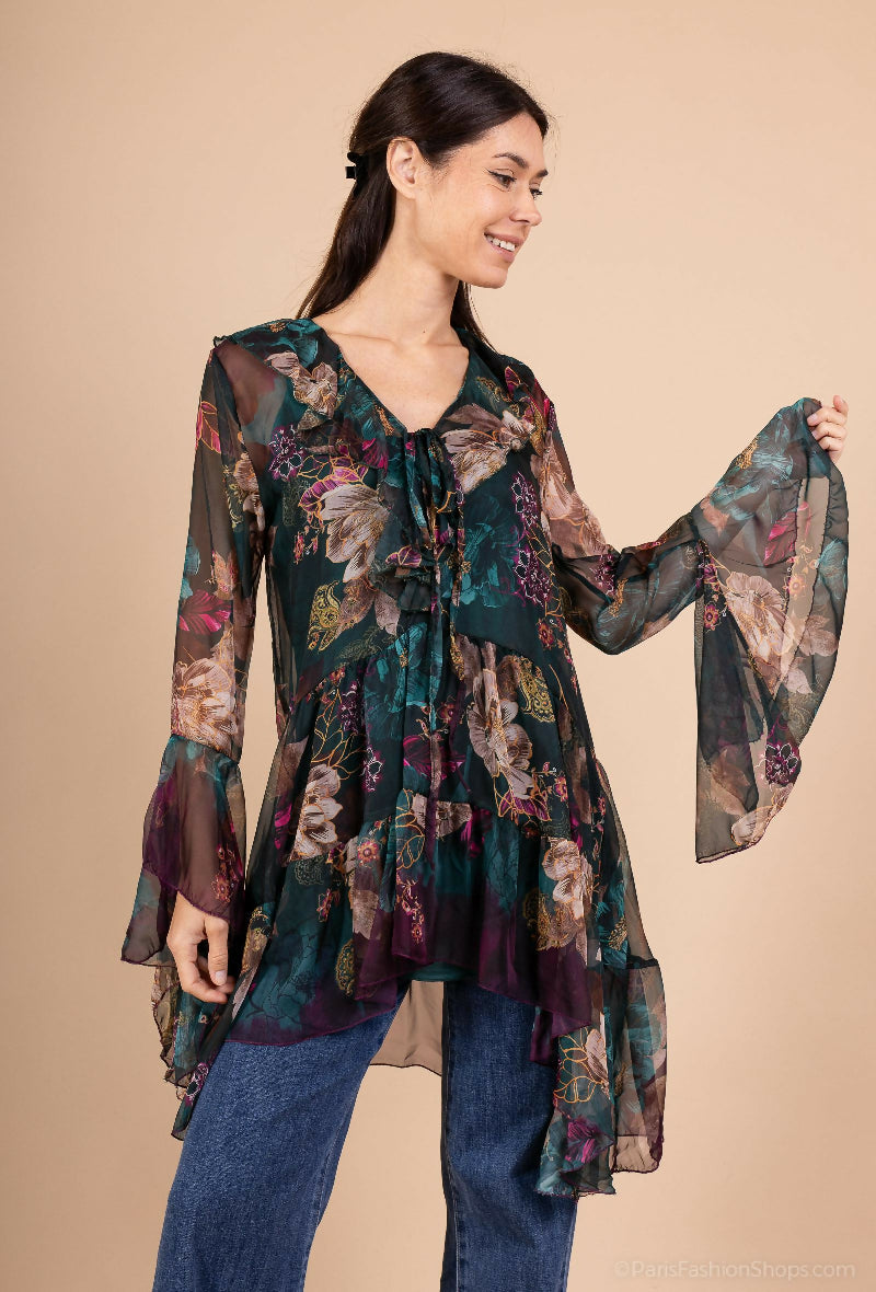 Light Chiffon Tiered Mini Dress