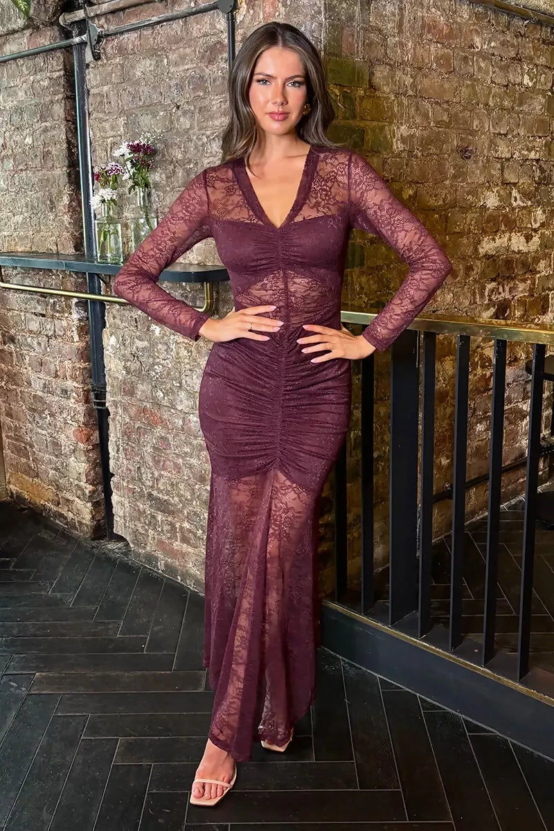 1750429819_Plum-Lace-Overlay-Ruched-Front-Bodycon-Midi-Dress-2_800x