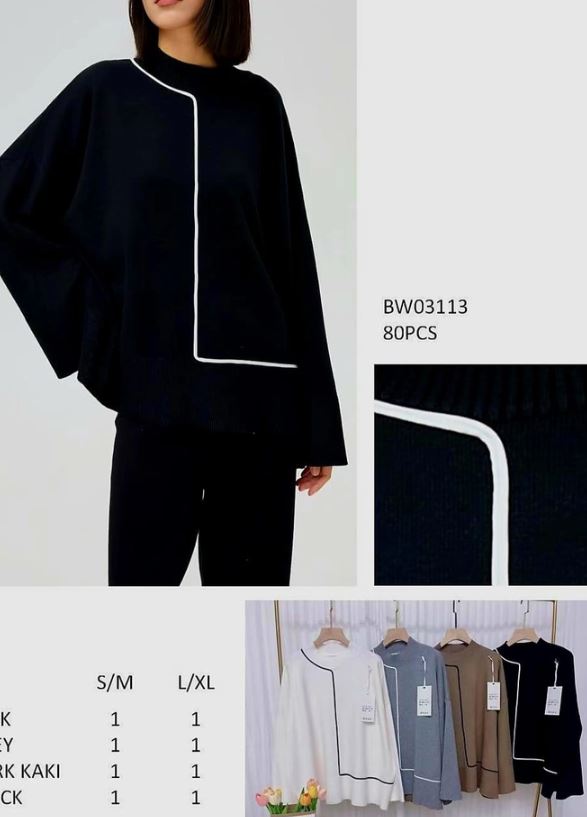 Taped Hem Trim Box Knit Jumper (2p.pack)