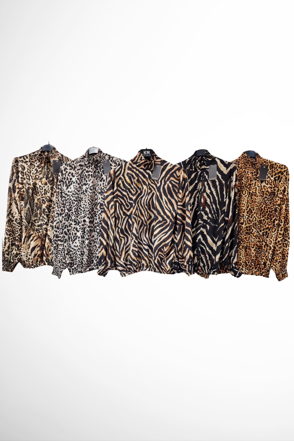 Animal High Neck Blouse - jqwholesale.com